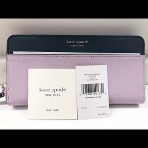 Kate Spade ♠️ Lavender Navy Blue Wallet